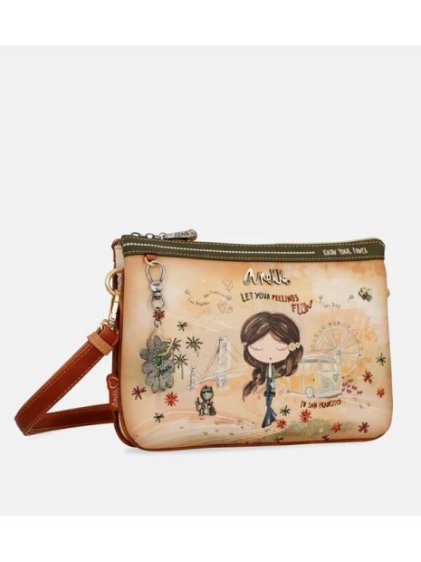 Anekke 38494-232 anekke - peace&love - sac zip plat s sacs-a-mains