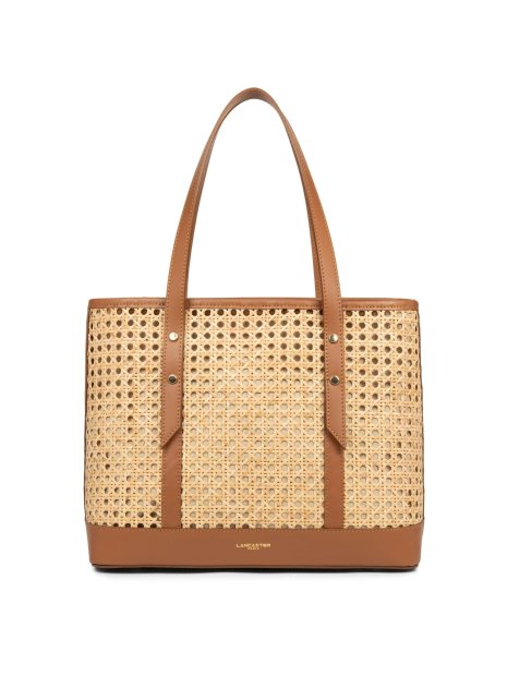 Lancaster 480-112 lancaster - cannage rotin - cabas sac-a-main-shopping-toile-ou-cuir