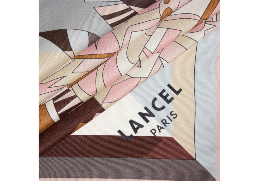 Lancel A13106 carré de soie duo arabesque 70x70 lancel carre de soie