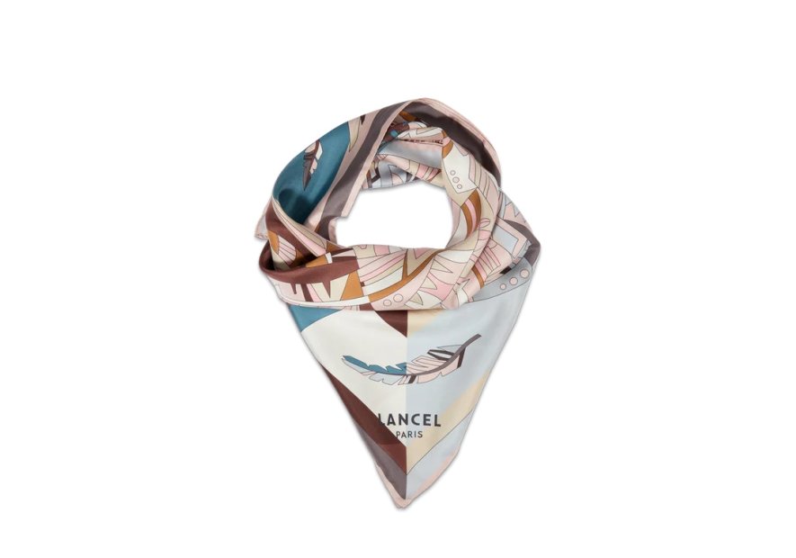 Lancel A13106 carré de soie duo arabesque 70x70 lancel carre de soie