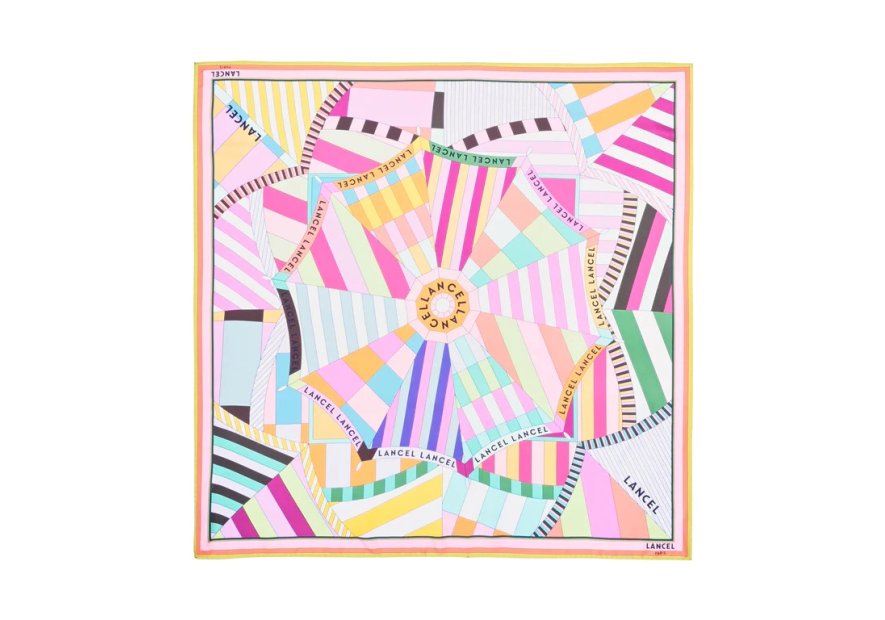 Lancel A14133 carré de soie lancel 90cm carre de soie