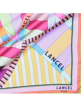 Lancel A14133 carré de soie lancel 90cm carre de soie