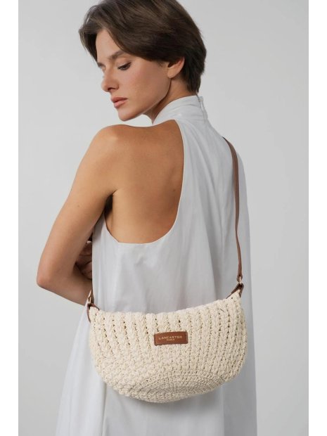 Lancaster 518-068 sac besace banane s lancaster tresse coton sacs-a-mains