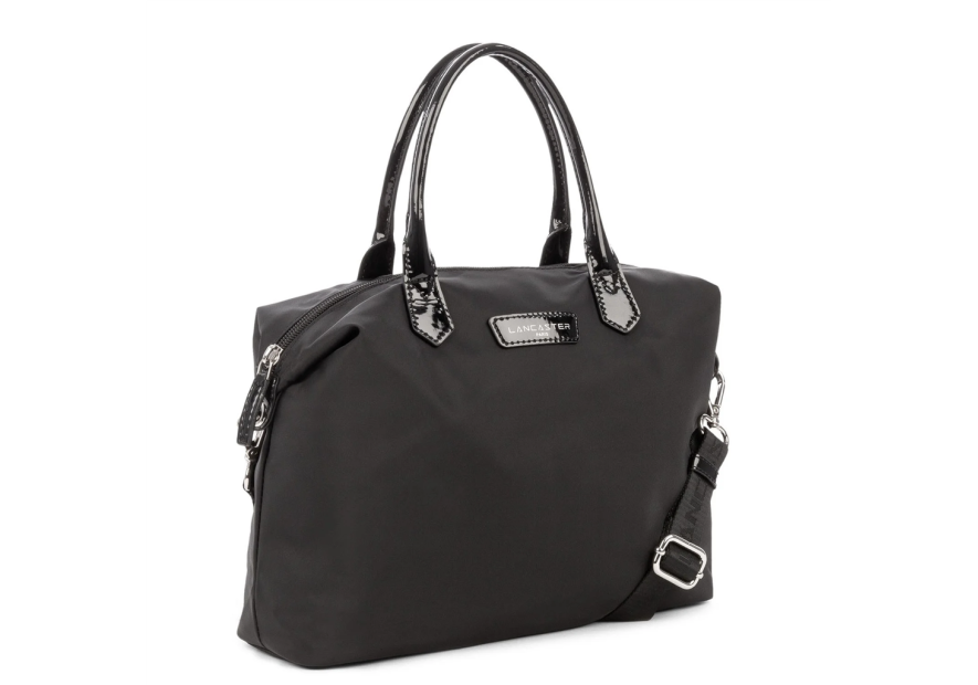 Lancaster 514-66 - POLYAMIDE - NOIR Basic Verni - Petit sac cabas main