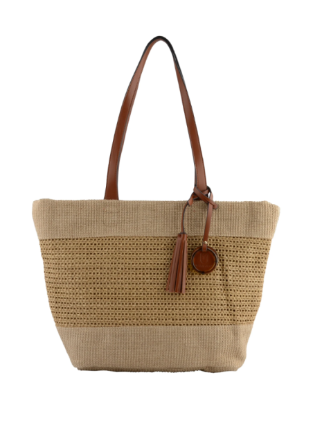 MIA &  JOY MJ2664 sac shopping mia & joy sac-a-main-shopping-toile-ou-cuir