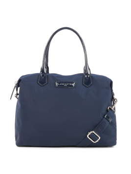 Lancaster 514-66 - POLYAMIDE - BLEU FONCÉ Basic Verni - Petit sac cabas main