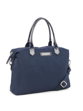 Lancaster 514-66 - POLYAMIDE - BLEU FONCÉ Basic Verni - Petit sac cabas main
