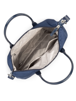 Lancaster 514-66 - POLYAMIDE - BLEU FONCÉ Basic Verni - Petit sac cabas main