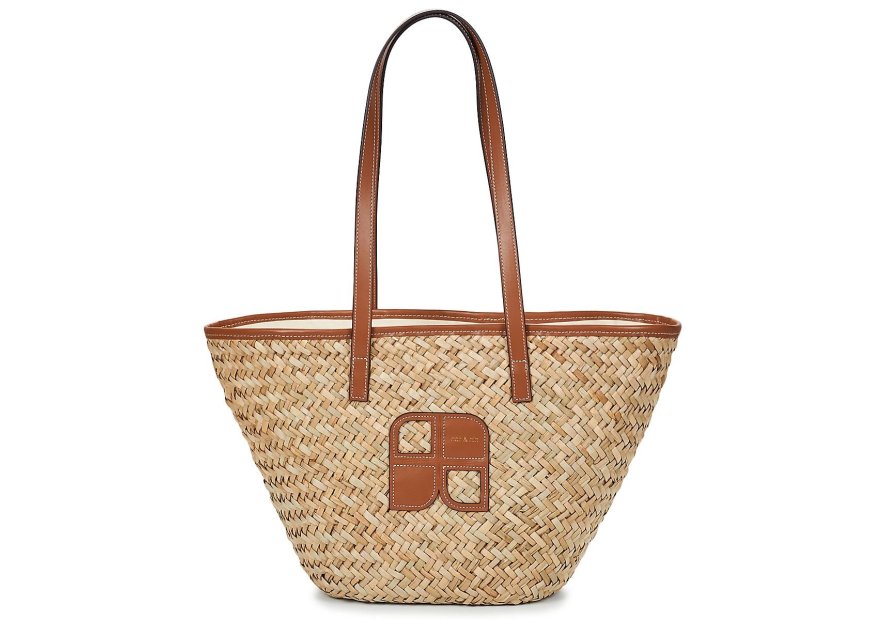 Nat & Nin PAPAYA sac grand panier en paille papaya nat et nin shopping