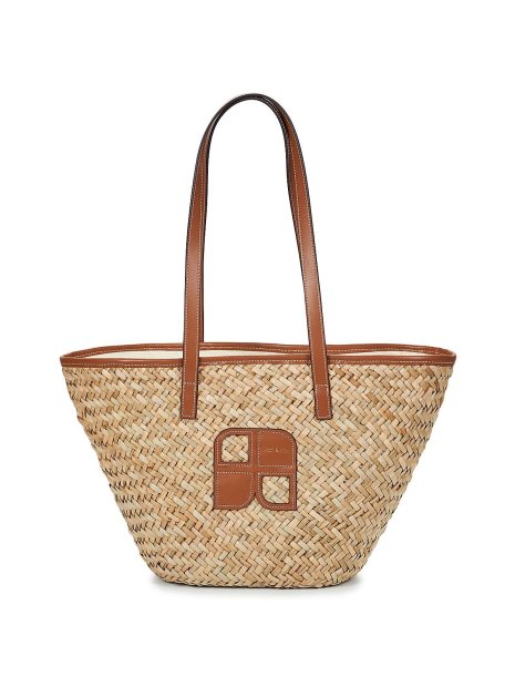 Nat & Nin PAPAYA sac grand panier en paille papaya nat et nin sac-a-main-shopping-toile-ou-cuir