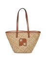 Nat & Nin PAPAYA sac grand panier en paille papaya nat et nin sac-a-main-shopping-toile-ou-cuir