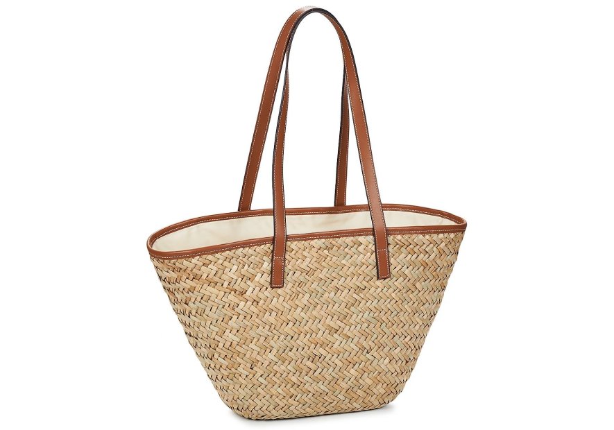 Nat & Nin PAPAYA sac grand panier en paille papaya nat et nin shopping