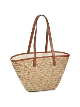 Nat & Nin PAPAYA sac grand panier en paille papaya nat et nin shopping