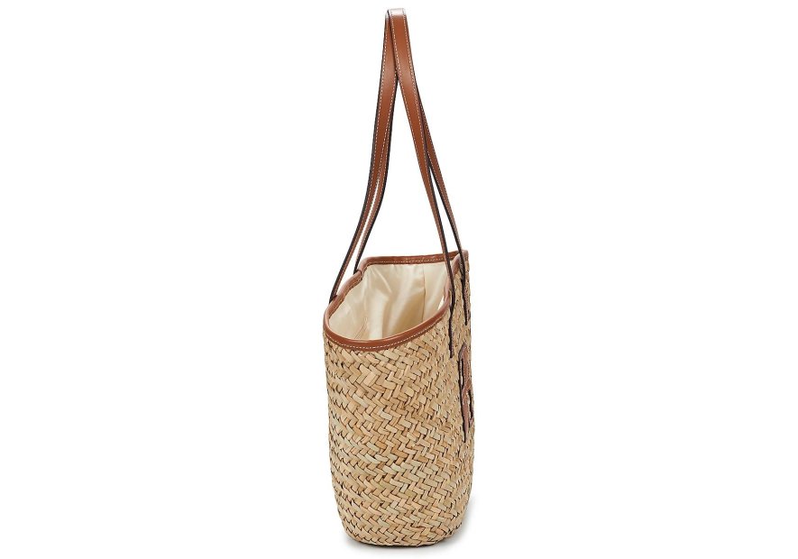 Nat & Nin PAPAYA sac grand panier en paille papaya nat et nin shopping