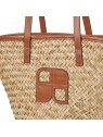 Nat & Nin PAPAYA sac grand panier en paille papaya nat et nin sac-a-main-shopping-toile-ou-cuir