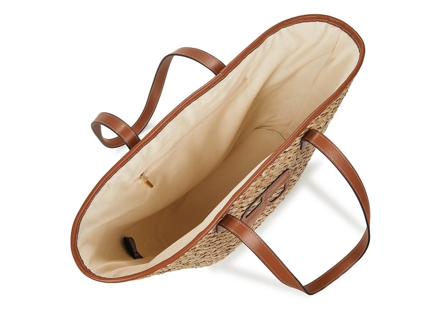 Nat & Nin PAPAYA sac grand panier en paille papaya nat et nin shopping