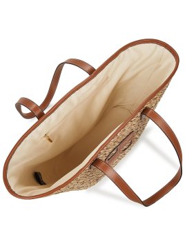 Nat & Nin PAPAYA sac grand panier en paille papaya nat et nin shopping