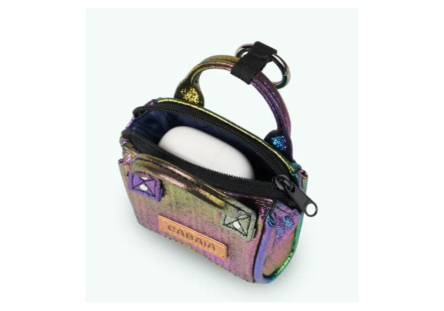 Cabaïa PICO porte cles/etui ipod gris gris de sac p.cles breloque