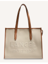 Lancel A14028 sac cabas l lancel jour de lancel toile sac-a-main-shopping-toile-ou-cuir
