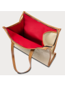 Lancel A14028 sac cabas l lancel jour de lancel toile sac-a-main-shopping-toile-ou-cuir