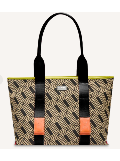 Lancel A13998 mistral rollable l lancel sac-a-main-shopping-toile-ou-cuir