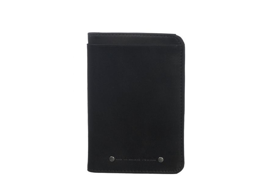 Les Ateliers Foures 9222 - CUIR DE VACHETTE - NOIR Portefeuille/Porte-cartes