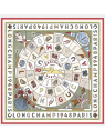 Longchamp 50684GSO carré de soie longchamp 90x90 cm le jeu de cheval carre-de-soie