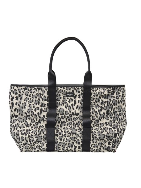 Lancel A14237 sac cabas l lancel mistral rollable sac-a-main-shopping-toile-ou-cuir