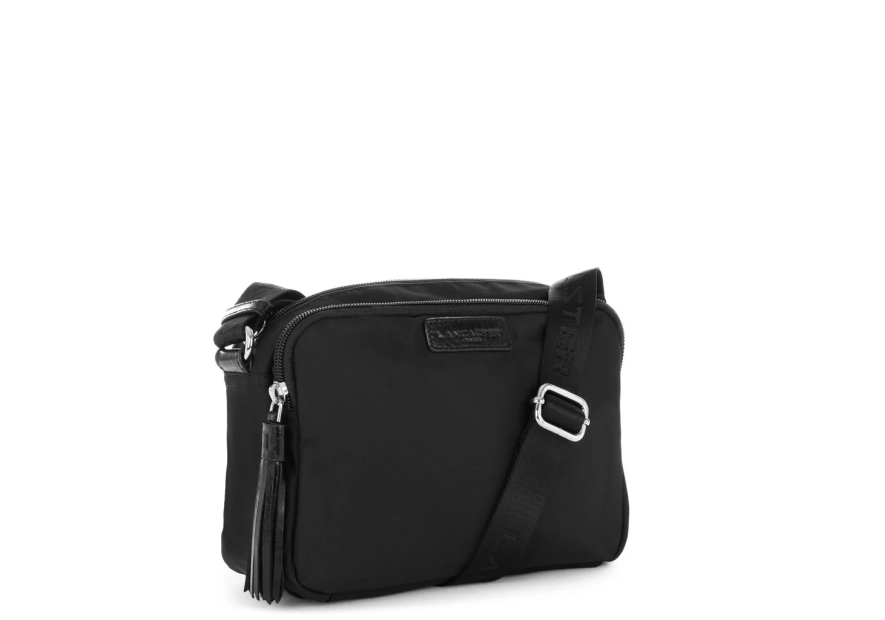 Lancaster 514-43 - NYLON/CUIR - NOIR Basic Pompon - Sac Trotteur