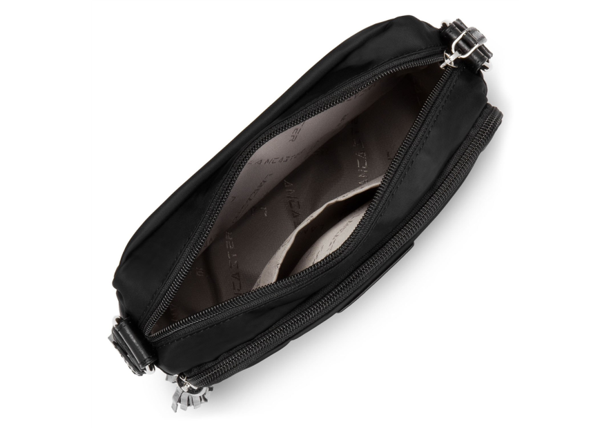Lancaster 514-43 - NYLON/CUIR - NOIR Basic Pompon - Sac Trotteur