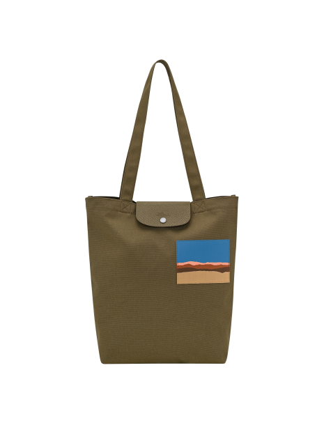 Longchamp 10326HKI tote bag longchamp x caroline helain sac-a-main-shopping-toile-ou-cuir