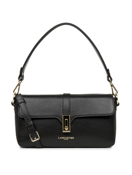 Lancaster 547-41 - CUIR DE VACHETTE - NOIR Foulonné Milano - Petit sac trotteur