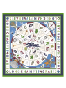 Longchamp 50684GSO carré de soie longchamp 90x90 cm le jeu de cheval carre-de-soie