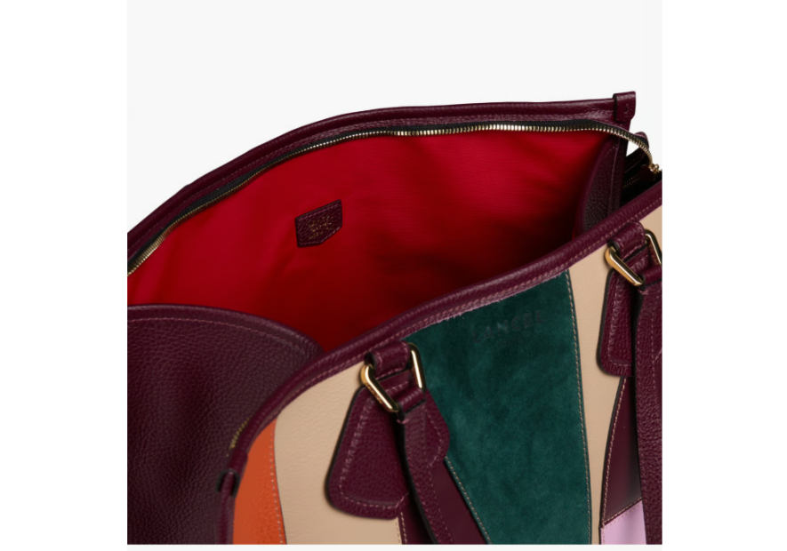 Lancel A14241 sac cabas zippé l lancel animation parchwork shopping