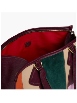 Lancel A14241 sac cabas zippé l lancel animation parchwork shopping