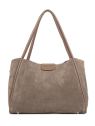 Lancaster 470-102 grand sac cabas lancaster ida suede sac-a-main-shopping-toile-ou-cuir