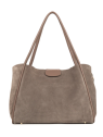 Lancaster 470-102 grand sac cabas lancaster ida suede sac-a-main-shopping-toile-ou-cuir