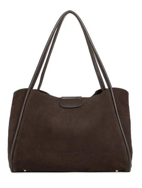 Lancaster 470-102 grand sac cabas lancaster ida suede shopping