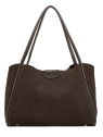 Lancaster 470-102 grand sac cabas lancaster ida suede sac-a-main-shopping-toile-ou-cuir