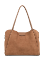 Lancaster 470-102 grand sac cabas lancaster ida suede sac-a-main-shopping-toile-ou-cuir