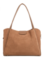 Lancaster 470-102 grand sac cabas lancaster ida suede sac-a-main-shopping-toile-ou-cuir