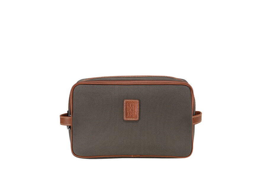 Longchamp 1005080 - POLYESTER/CUIR - BRUN. trousse toilette double boxford longchamp