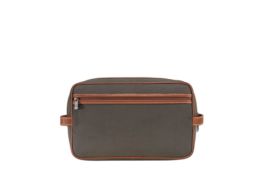 Longchamp 1005080 - POLYESTER/CUIR - BRUN. trousse toilette double boxford longchamp