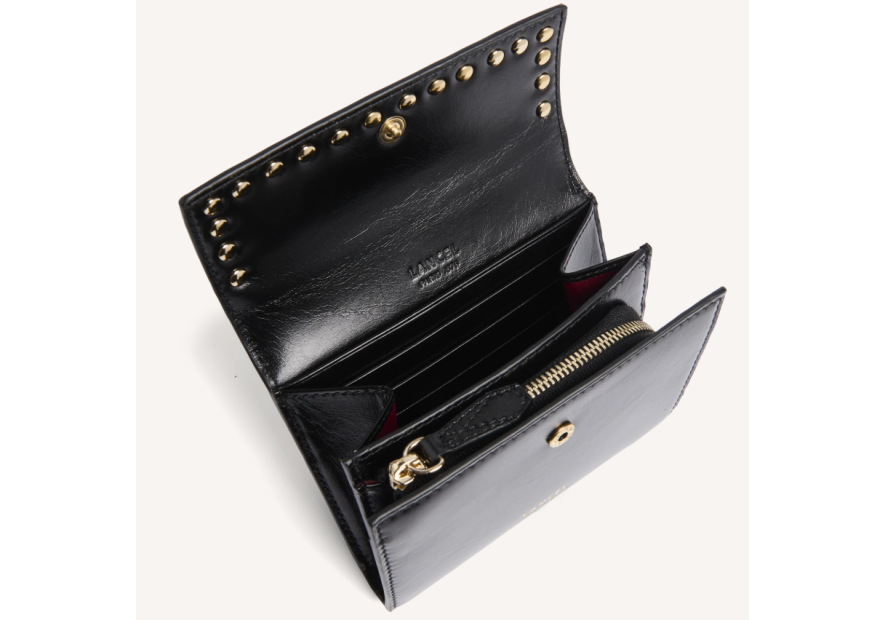 Lancel A14243 portefeuille rectangulaire à rabat studs pmpb