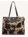 Lancel A14249 shopping jour de lancel pony cow sac-a-main-shopping-toile-ou-cuir