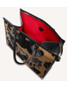 Lancel A14249 shopping jour de lancel pony cow sac-a-main-shopping-toile-ou-cuir