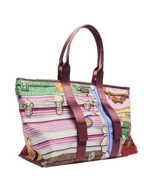 Lancel A14381 sac cabas l lancel grand hotel animation sac-a-main-shopping-toile-ou-cuir