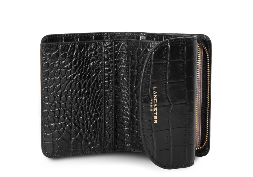 Lancaster 124-11 - VACHETTE CROCO - NOIR lancaster exotic croco pmpb