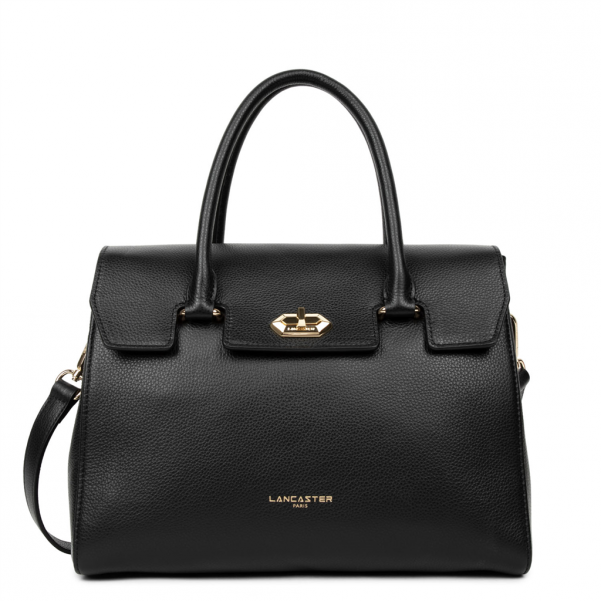 Lancaster 547-56 - CUIR DE VACHETTE - NOIR Foulonné Milano - Sac shopping Sac business