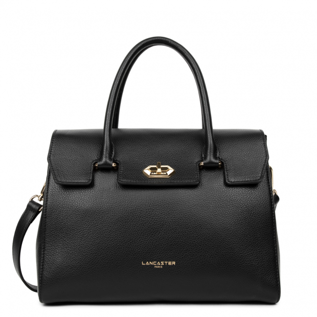 Lancaster 547-56 - CUIR DE VACHETTE - NOIR Foulonné Milano - Sac shopping sac-business